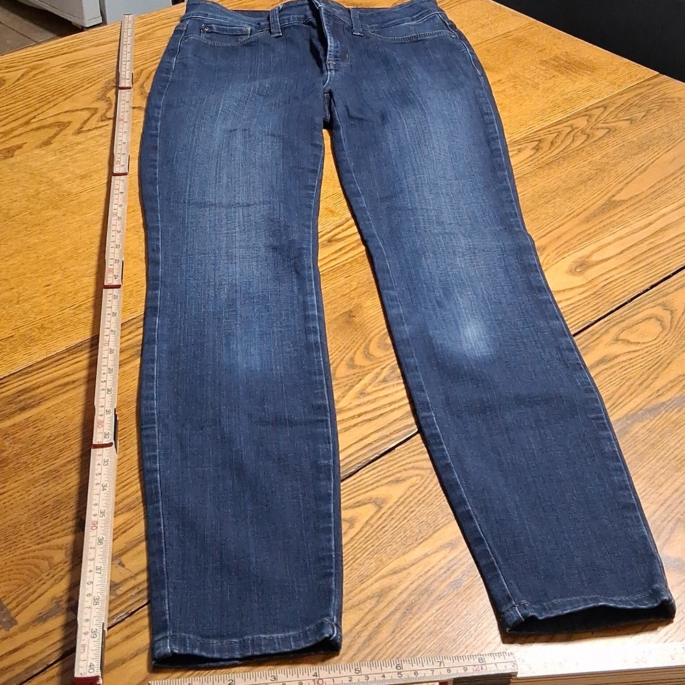 NYDJ Jeans 2 Womens BLUE Dark Wash Preowned Used Denim Skinny ??